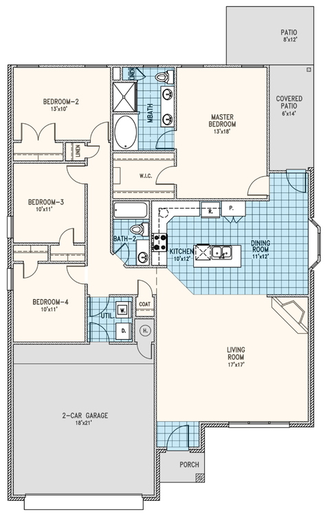 Jefferson Oklahoma Home Floorplan