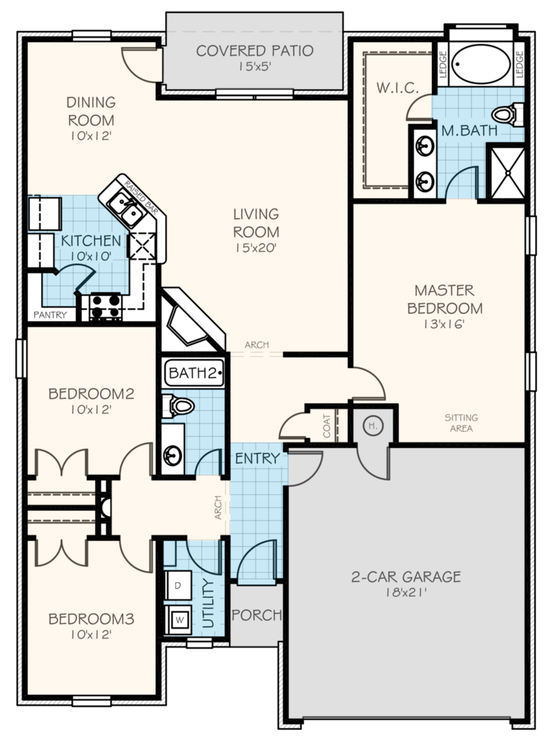 Adams Elite Oklahoma Home Floorplan