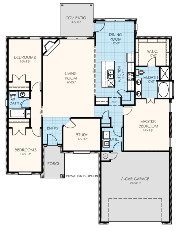 Bailey Elite Oklahoma Home Floorplan