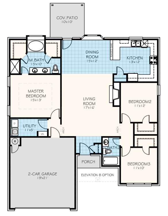 Lincoln Elite Oklahoma Home Floorplan