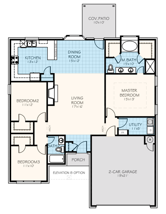 Lincoln Elite Oklahoma Home Floorplan