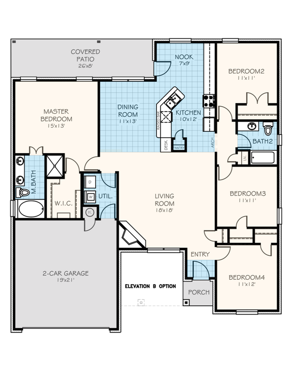 Lindsey Elite Oklahoma Home Floorplan