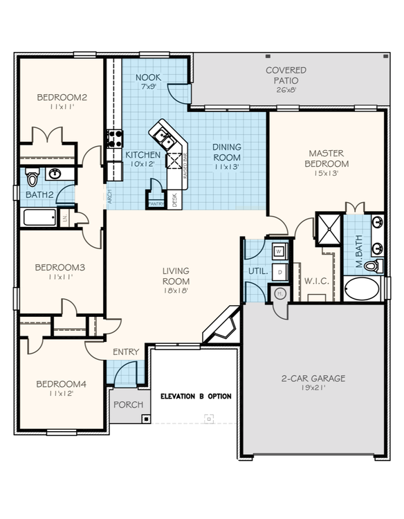 Lindsey Elite Oklahoma Home Floorplan