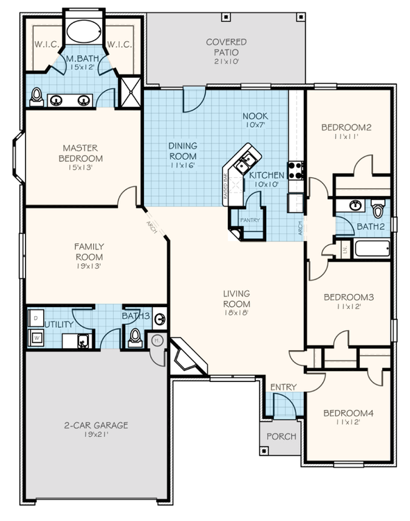 Jacqueline Oklahoma Home Floorplan