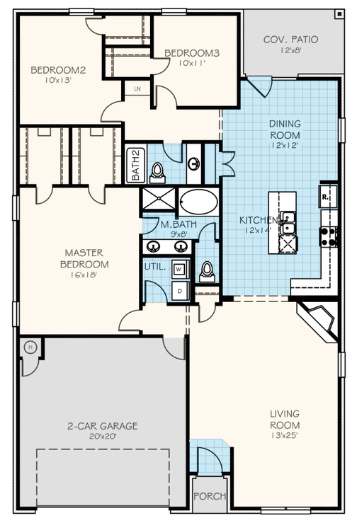 Reagan Oklahoma Home Floorplan