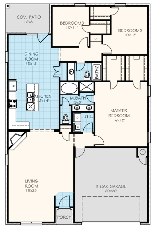 Reagan Oklahoma Home Floorplan