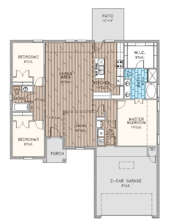 Carter Oklahoma Home Floorplan