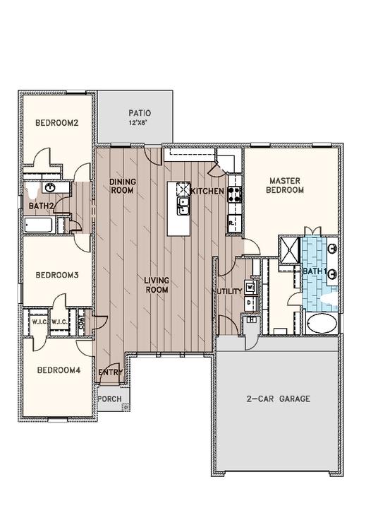 Abigail Oklahoma Home Floorplan