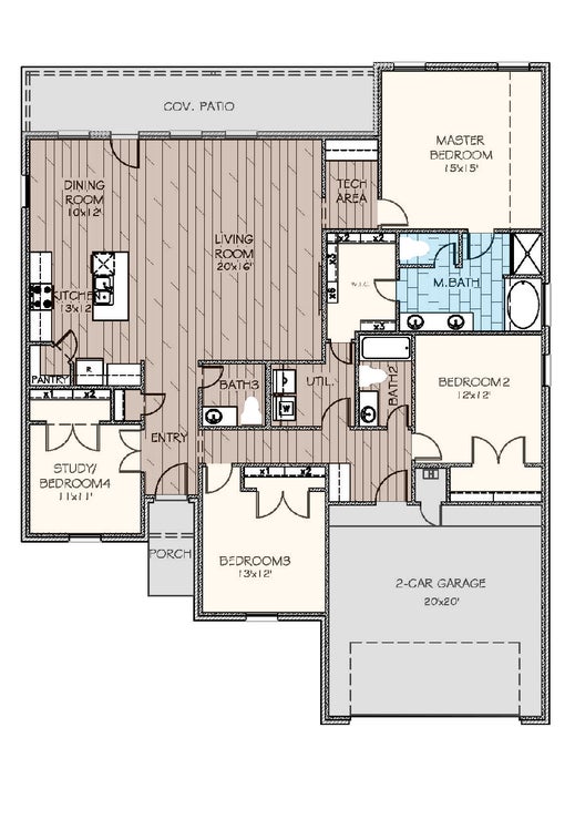 Opal Oklahoma Home Floorplan