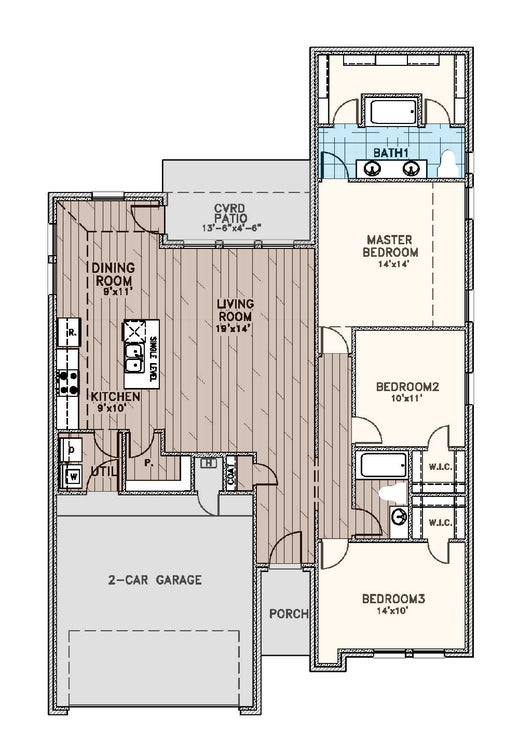Washington Oklahoma Home Floorplan
