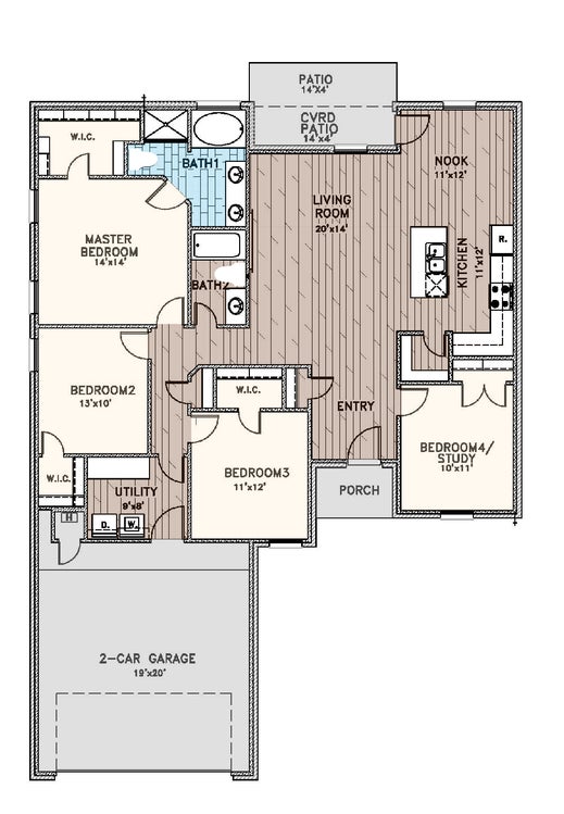 Williamsburg Oklahoma Home Floorplan