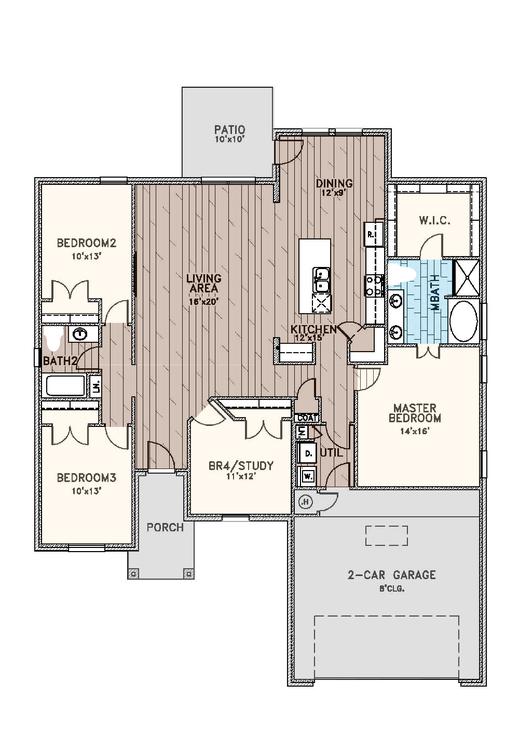 Bailey Oklahoma Home Floorplan