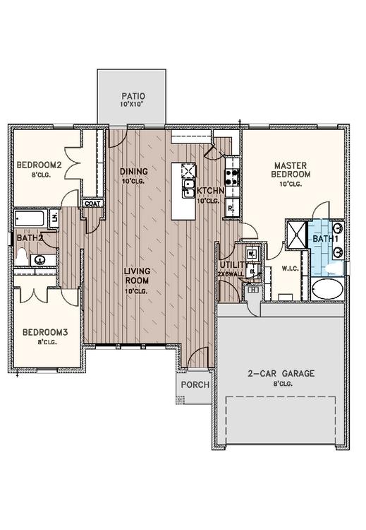 Caroline Oklahoma Home Floorplan