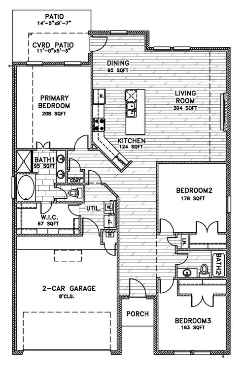 Raleigh Oklahoma Home Floorplan